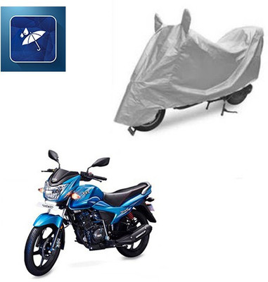 SRENTERPRISES Two Wheeler Cover for TVS(Victor New, Silver)