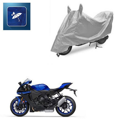 SRENTERPRISES Two Wheeler Cover for Yamaha(YZF R1, Silver)