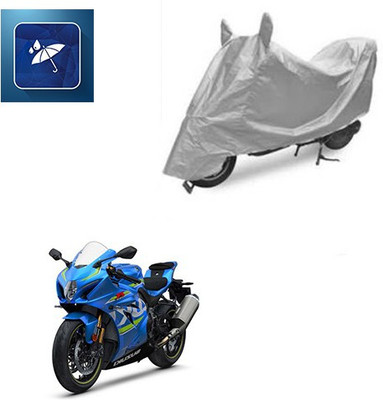Atulit enterprises Two Wheeler Cover for Suzuki(GSX, Silver)