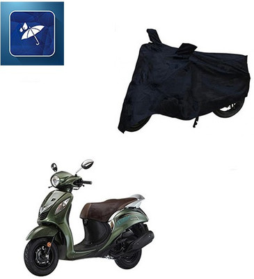 SRENTERPRISES Two Wheeler Cover for Yamaha(Fascino, Black)
