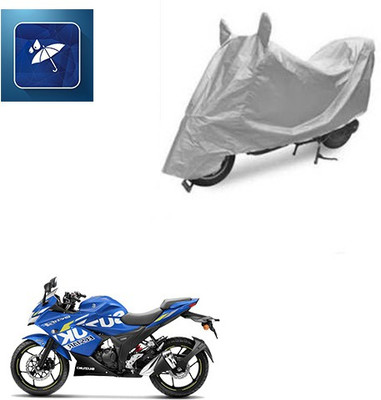 Atulit enterprises Two Wheeler Cover for Suzuki(Gixxer SF, Silver)