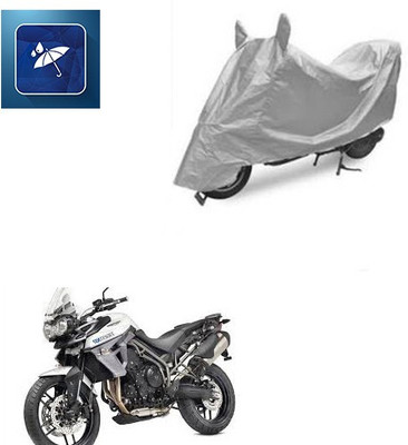 Atulit enterprises Two Wheeler Cover for Triumph(Tiger 800 XR, Silver)