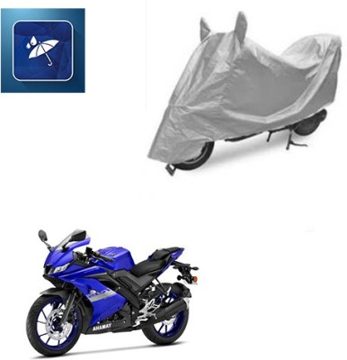 SRENTERPRISES Two Wheeler Cover for Yamaha(R15 V3, Silver)