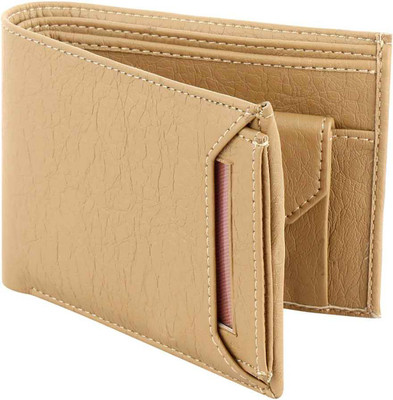 Shiv Men Casual, Formal Beige Artificial Leather Wallet(9 Card Slots)