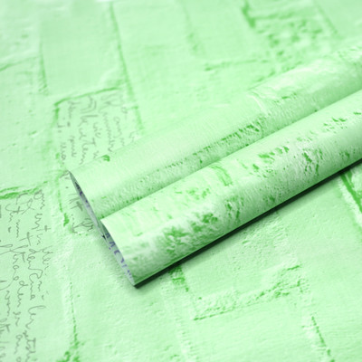 Wolpep Vinyl Decorative Green Wallpaper(L x W: 500 cm x 45 cm)