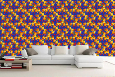 BPDESIGNSOLUTION Floral & Botanical Multicolor Wallpaper(41 cm x 244 cm)