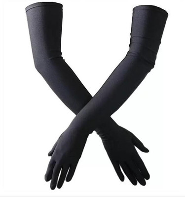 Buyra Cotton Arm Sleeve For Men & Women(Free, Black)