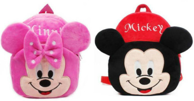 7Eleven Enterprise BM-combo of 2 pink minnie,red micky_384 12 L Backpack(Multicolor)