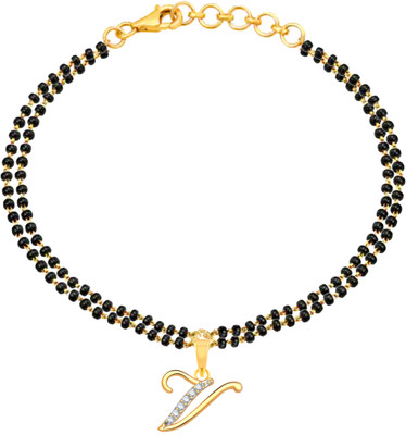 VSHINE FASHION JEWELLERY Alloy, Brass, Copper Cubic Zirconia Gold-plated Charm Bracelet