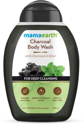 MamaEarth Charcoal Body Wash With Charcoal & Mint for Deep Cleansing – 300 ml(300 ml)