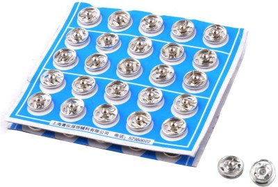 M2 LOOK Sewing Clothes Replacement Parts Press Fastener Stud Buttons (Silver, 10mm Dia) -50 Pieces Metal Buttons(Pack of 50)