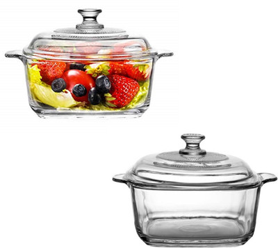 GR8INDIA Pack of 2 Cook and Serve Casserole Set(2500 ml)