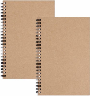 craft maniacs ECO FRIENDLY COLLECTION A5 Diary UNRULED 120 Pages(Multicolor, Pack of 2)