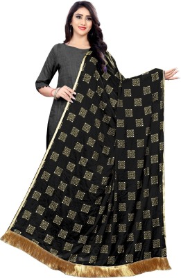 V And V Shop Chiffon Solid, Printed Women Dupatta