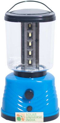SOLAR UNIVERSE INDIA Solar LED Lamp cum Lantern with 360 degrees white LED lighting, inbuilt battery & solar panel - 6 Modes 4 hrs Lantern Emergency Light(Red)