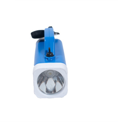 SOLAR UNIVERSE INDIA SUI Rechargeable Solar LED Torch with Robust Holder, 24Wh Inbuilt Battery, 3W Solar Panel and Hybrid Charging 6 hrs Torch Emergency Light(Blue)