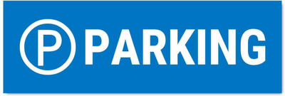 Mindcraftz Parking Sign Board sticker Blue color Pack of 3 | 12 x 4 inches Emergency Sign