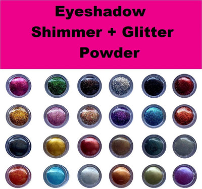 Glamezone Multicolor Eyeshadow Shimmer / Glitter Powder 24 Pcs 48 g(Multicolor)