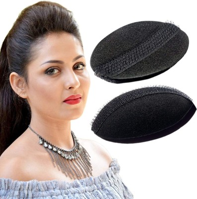 VSAKSH 2pcs Sponge Hair Maker Styling Twist Magic Bun Hair Base Bump Styling (Black) Hair Accessory Set(Black)