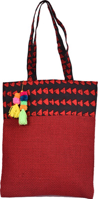 Jute Tree Women Red Messenger Bag
