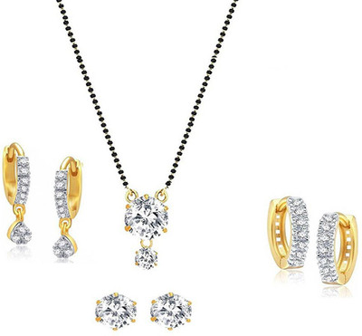 ZENEME Alloy Gold-plated Multicolor Jewellery Set(Pack of 3)