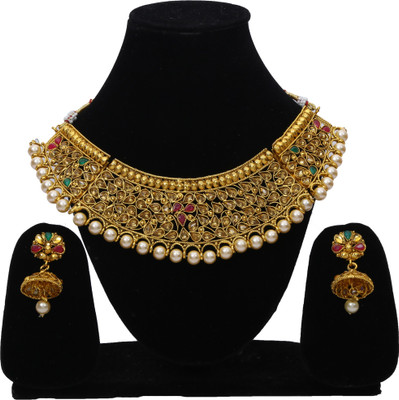 Sublime W Alloy Gold-plated Gold, Multicolor Jewellery Set(Pack of 1)