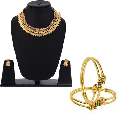 ZENEME Alloy Gold Jewellery Set(Pack of 1)