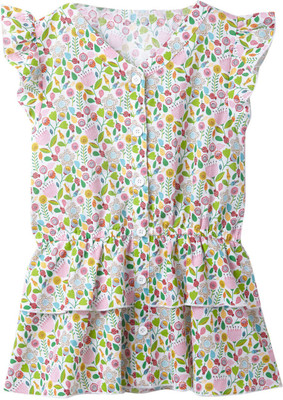 Cub McPaws Girls Casual Rayon A-line Top(Multicolor, Pack of 1)