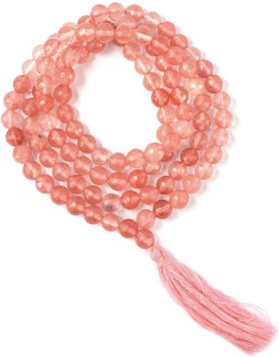 REIKI CRYSTAL PRODUCTS Cherry Quartz Mala Natural Crystal Mala Stone Mala Stone Necklace Jap Mala 8 mm Faceted 108 Beads Mala Crystal Necklace Fashion Jewelry For Reiki Healing Crystal Healing 32 inch Approx Beads, Crystal, Quartz Crystal Chain