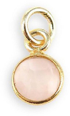 RATAN BAZAAR Rose Quartz Pendant Original Stone Rose Quartz Astrological and Fashionable Gold-plated Quartz Stone
