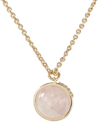 Jaipur Gemstone Rose Quartz Pendant Original Stone Rose Quartz Astrological and Fashionable Gold-plated Quartz Stone