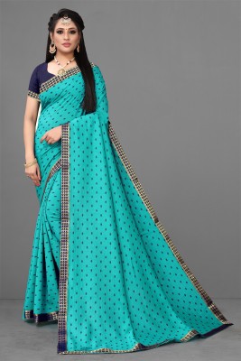 Lady Bazaar Printed Bollywood Art Silk Saree(Light Blue)