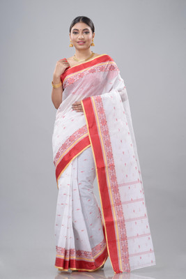 Ruuprekha Checkered Bollywood Pure Cotton Saree(Multicolor)