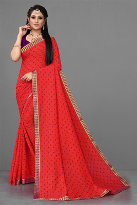 jmoverseas Printed Bollywood Art Silk Saree(Red)