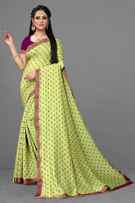 Miswa Printed Bollywood Art Silk Saree(Light Green)