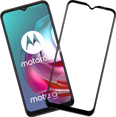HUPSHY Edge To Edge Tempered Glass for Motorola Moto G30(Pack of 1)