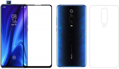ELEF Front and Back Tempered Glass for Xiaomi Redmi K20 Pro Front 11D Black Tempered Glass Back 0.3mm Flexible Trink(Pack of 2)