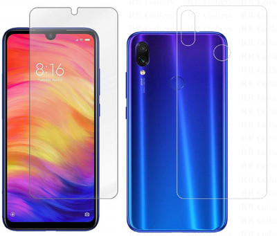 ELEF Front and Back Tempered Glass for Xiaomi Redmi Note 7S Front Premium Tempered Glass Back 0.3MM Flexible Trink(Pack of 2)