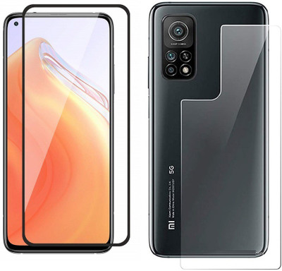 ELEF Front and Back Tempered Glass for Mi 10T(Pack of 2)