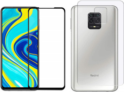 ELEF Front and Back Tempered Glass for Xiaomi Redmi Note 9 Pro Max Front 11D Tempered Back Flexible Trink(Pack of 2)