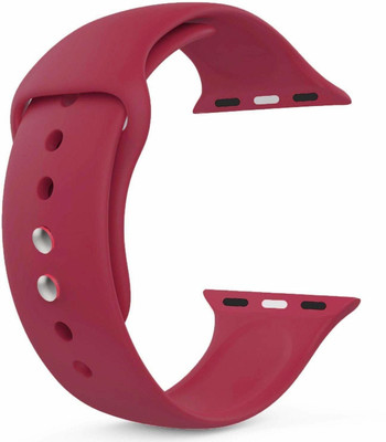 Juberous Soft Silicone Sport 42mm/44mm Band Wine Red Smart Watch Strap(Red)