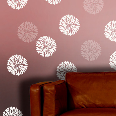 Decorze DFS-16 Reusable Flower Stencil 190 micron Stencil(Pack of 1, Flower )