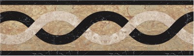 WALLDESIGN 914.4 cm Marble Stone Inlay Rope Chain Pattern Decorative Border - 3 inch width by 30 ft length - Extra Large Self Adhesive Sticker(Pack of 1)