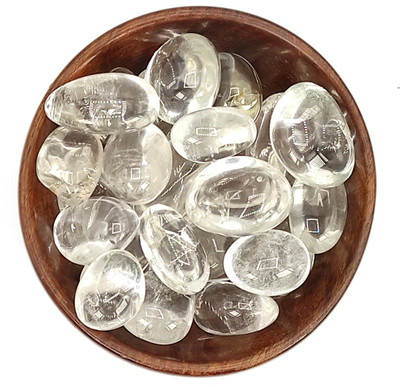Plus Value Clear-Quartz-Crystal-Tumbled-Awb Regular Asymmetrical Crystal Pebbles(White 300 g)