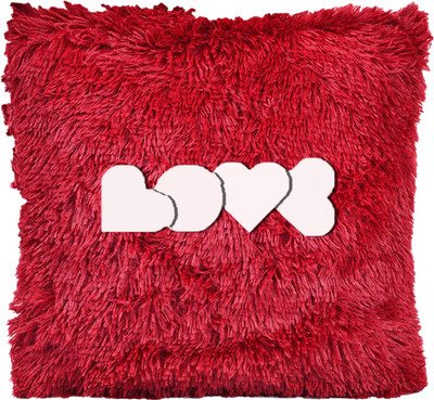 PICKKART Microfibre Quotes Cushion Pack of 1(Red)