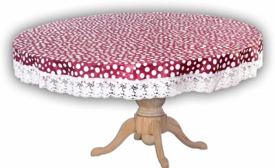 Casanest Polka 4 Seater Table Cover(Red, PVC)
