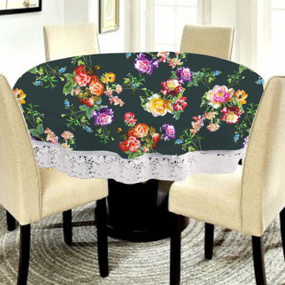Echor Self Design 4 Seater Table Cover(Multicolor, PVC)