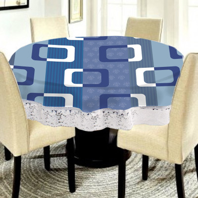 INSANESWORM Printed 4 Seater Table Cover(Blue, Polyester)