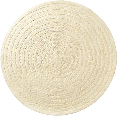 IKEA Round Pack of 1 Table Placemat(Beige, Polyester)