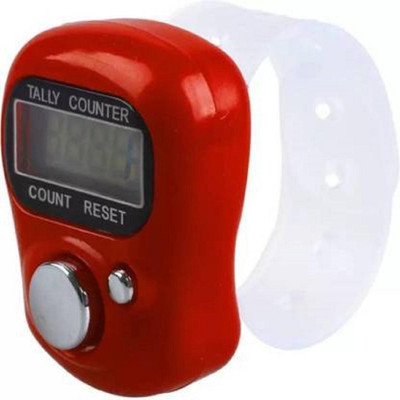 Raviour Lifestyle Raviour Lifestyle Mini Hand Tally Counter Finger Ring Digital Electronic Head Count For Japa and Various Counting Purpose (Pack of 1) Digital Tally Counter(Red Pack of 1)